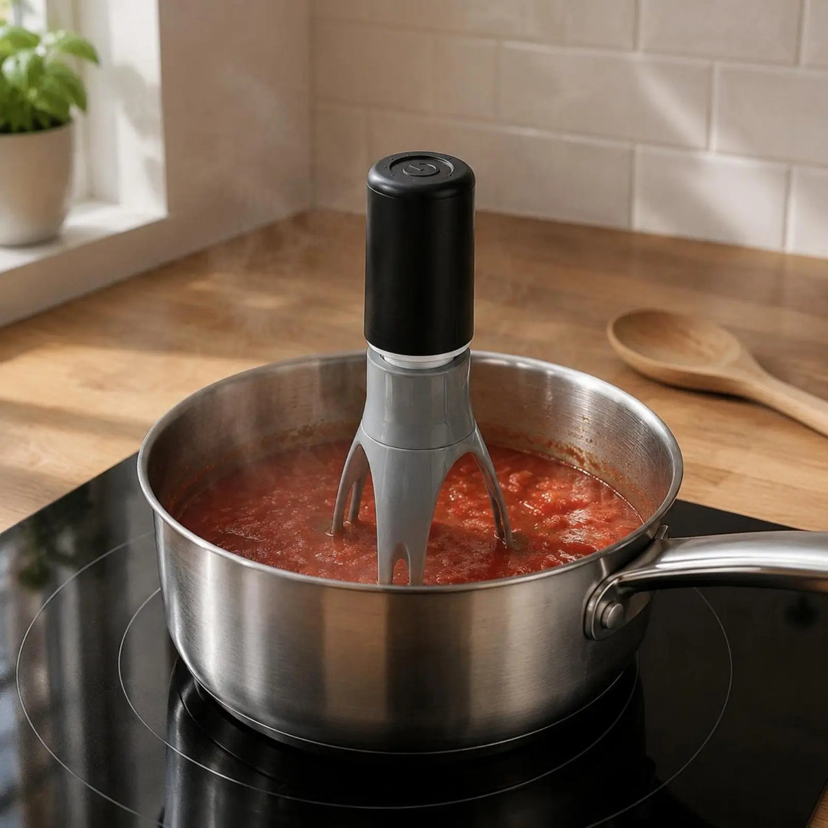 Automatic Triangle Stirrer - Hands-Free Electric Egg Whisk & Kitchen Mixer for Baking, Cooking, and Whipping Cream