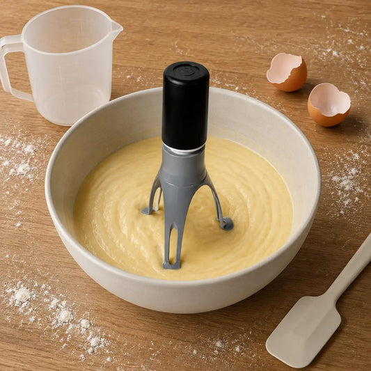 Automatic Triangle Stirrer - Hands-Free Electric Egg Whisk & Kitchen Mixer for Baking, Cooking, and Whipping Cream