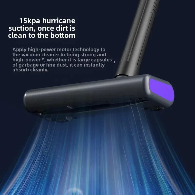 Cordless Vacuum Cleaner 15000PA Cleaning Machine High Suction Power USB Rechargeable Cordless Home Portable Vacuum Cleaner