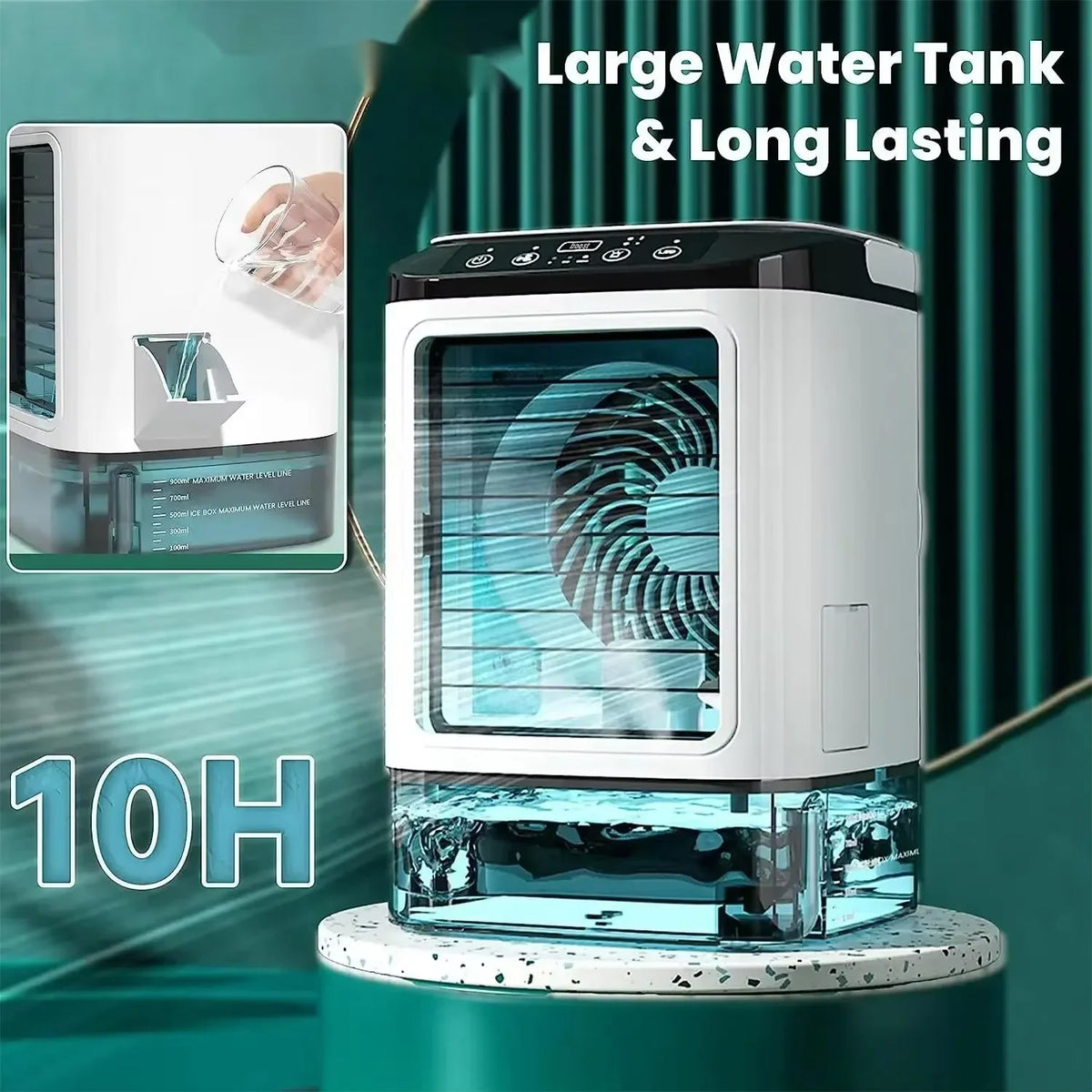 HOMEFISH Small Home-use Quiet Desktop Humidifier Cold Fan Spray Refrigeration Portable USB Electric Fan